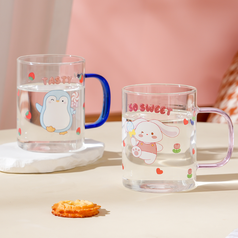 370ml/12.51fl.oz. Dessert Series Glass Cup with Handle