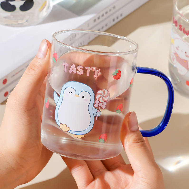 370ml/12.51fl.oz. Dessert Series Glass Cup with Handle