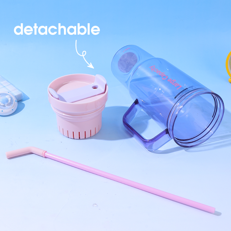 1200mL Big MAC Straw Basic Plastic cup (purple)