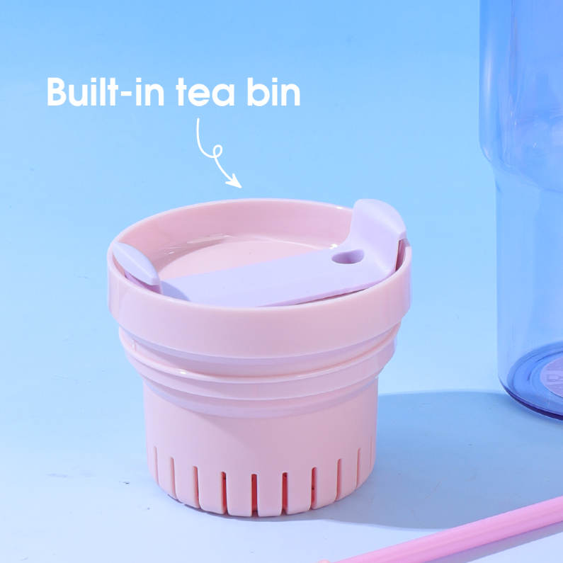 1200mL Big MAC Straw Basic Plastic cup (purple)