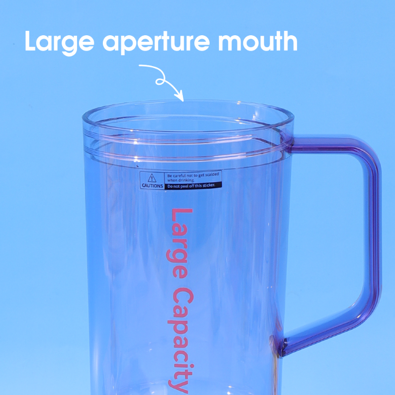 1200mL Big MAC Straw Basic Plastic cup (purple)