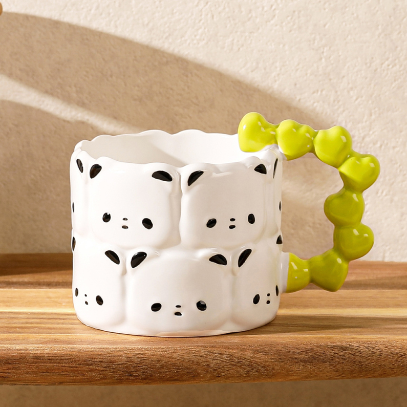 350ml/11.83 fl.oz. Panda Creative Ceramic Cup (White)