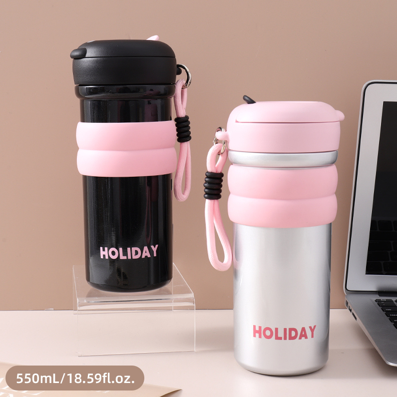 550mL/18.59fl.oz. Donut Thermos Cup