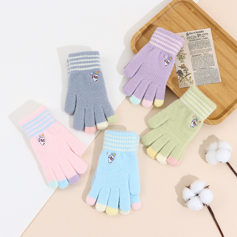 Lucky dog five-finger gloves for kids