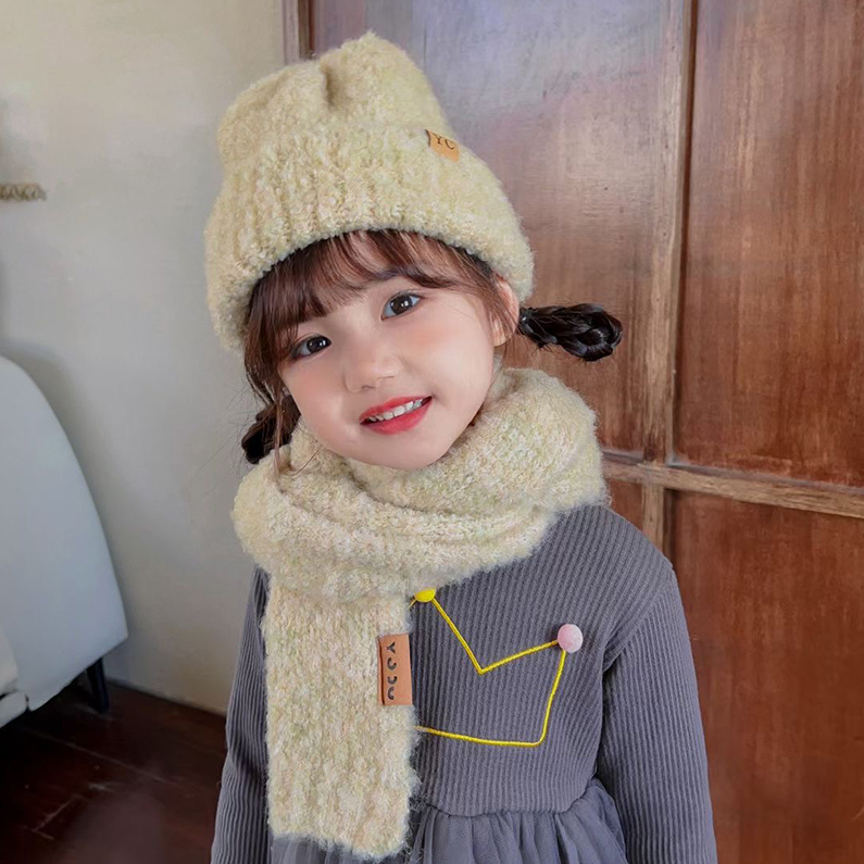 Solid color all-match knitted hat for kids