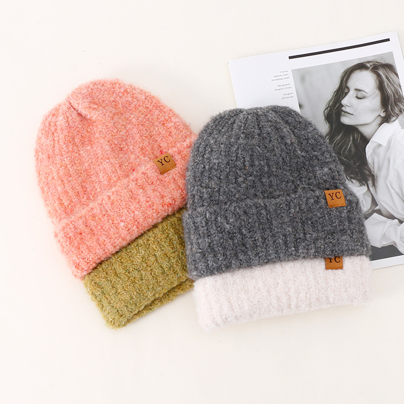 Solid color all-match knitted hat for kids