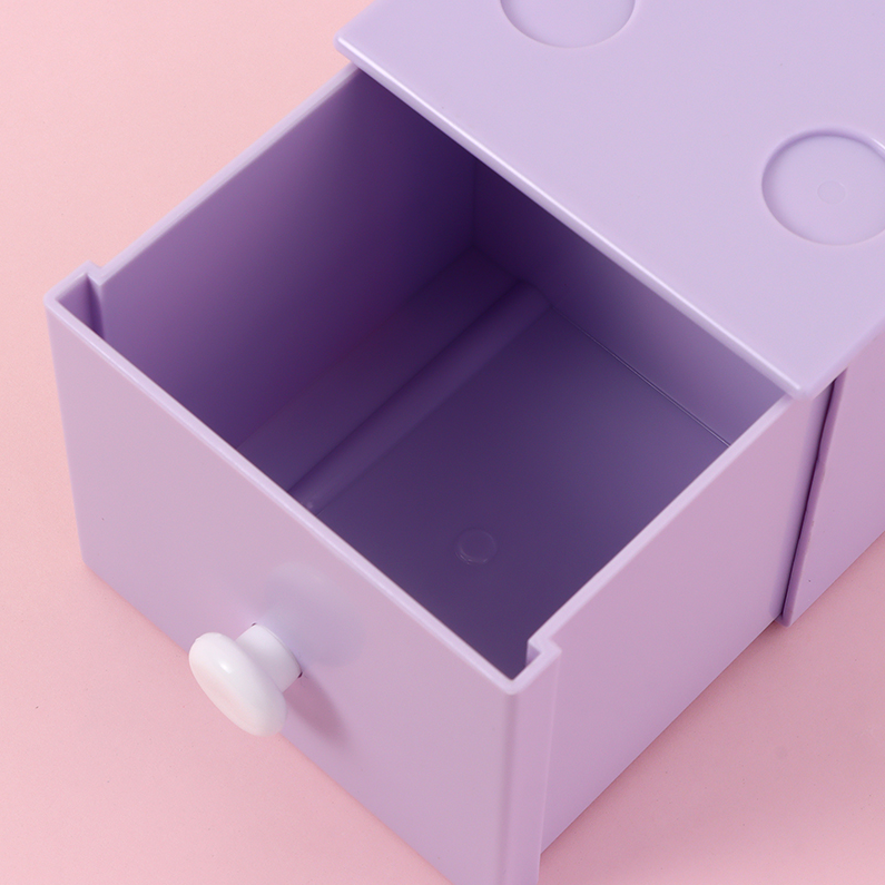 Drawer Plastic storage box (purple)