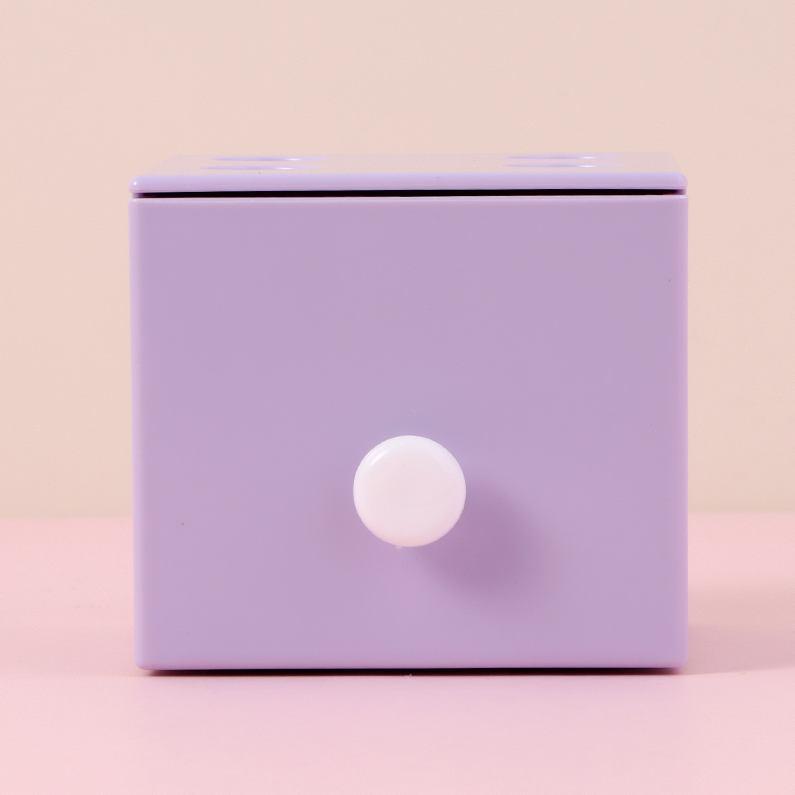 Drawer Plastic storage box (purple)