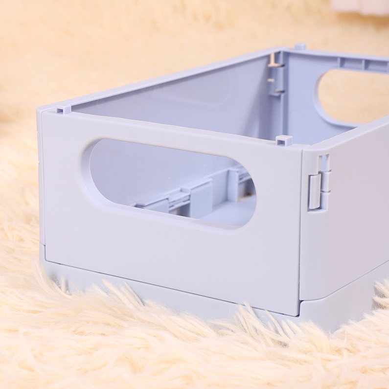 Cream Series Large Foldable Storage Basket (Light Blue)
