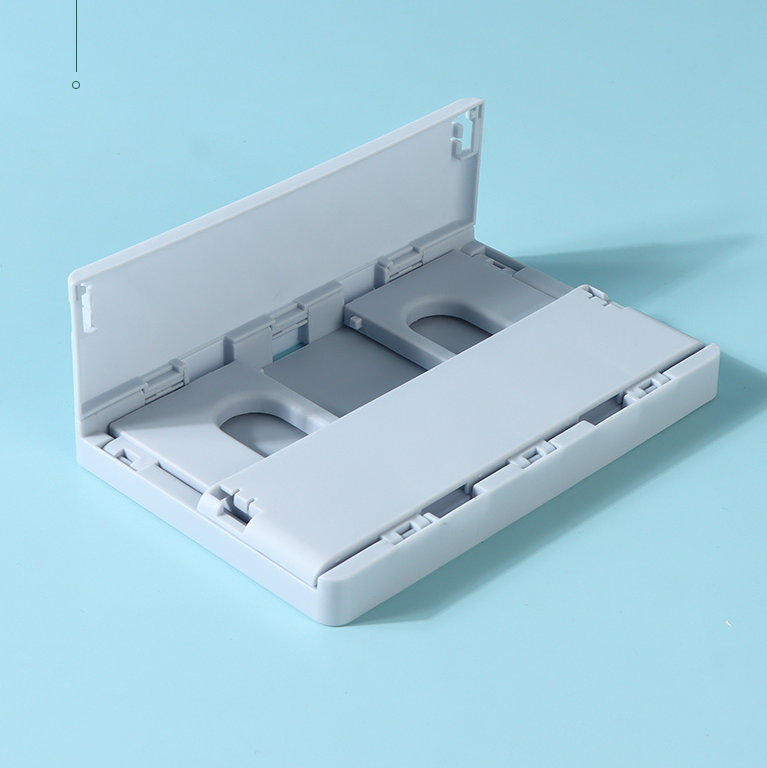 Cream Series Small Foldable Storage Basket (Light Blue)