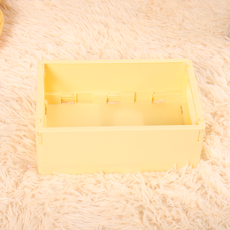Cream Series Large Foldable Storage Basket (Light Yellow)