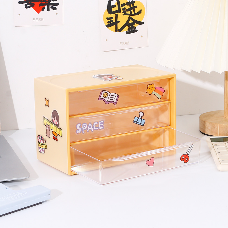 Three compartments DIY plastic storage (mixed)