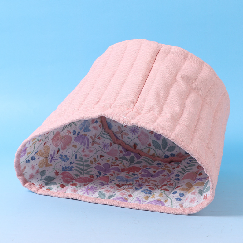 Cotton and Linen Sewing Fabric Storage Container (Pink)