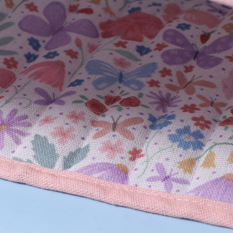 Cotton and Linen Sewing Fabric Storage Container (Pink)