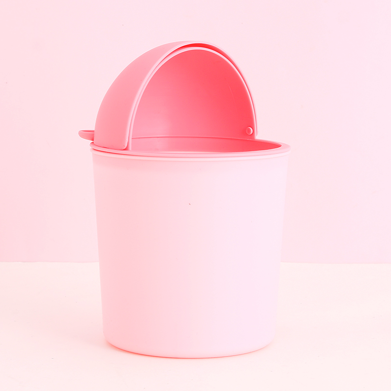 Cartoon Desktop Trash Can (Pink)