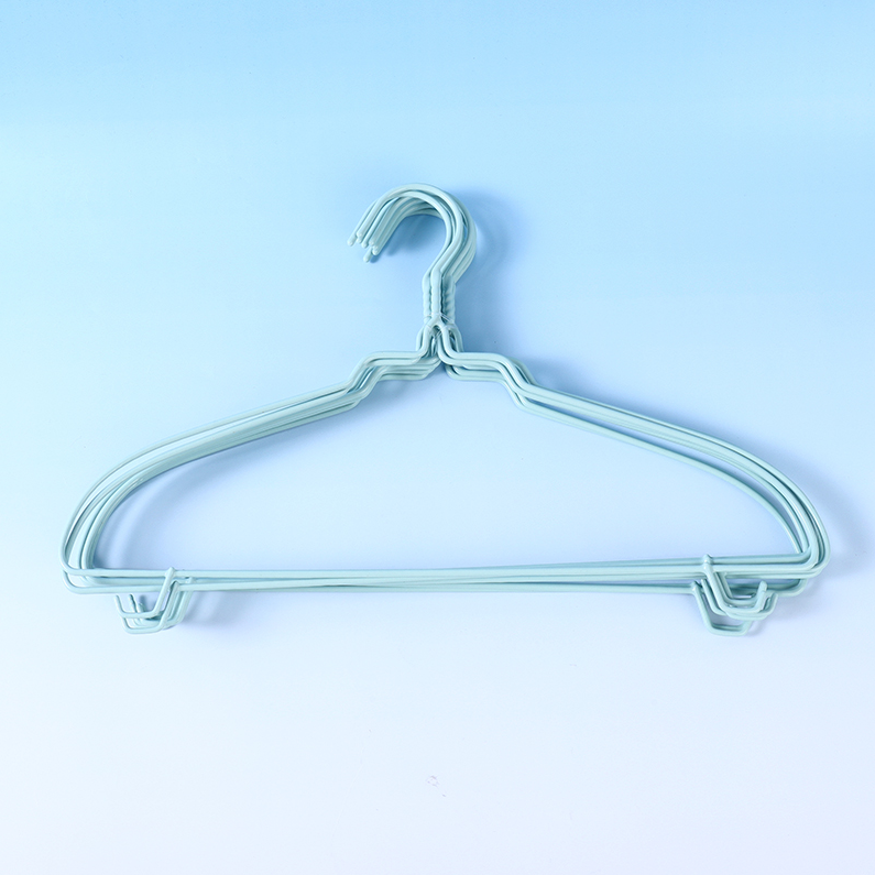 16" Plastic Coating Clothes Hanger with Hooks 8 PCS