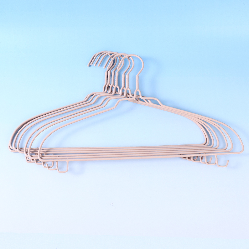 16" Plastic Coating Clothes Hanger with Hooks 8 PCS