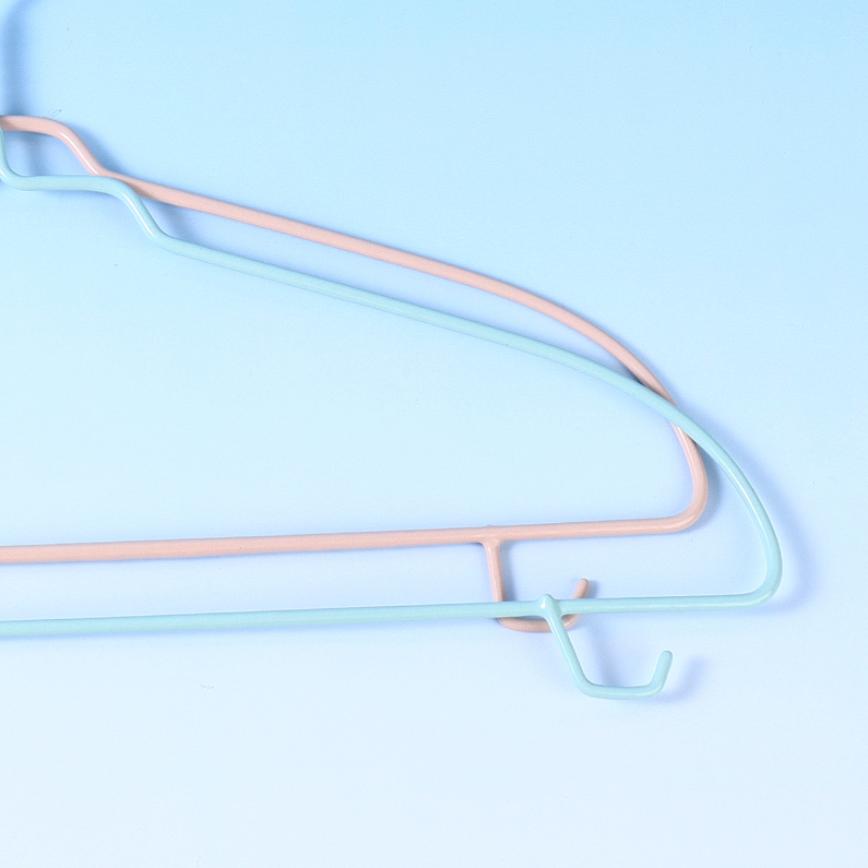 16" Plastic Coating Clothes Hanger with Hooks 8 PCS
