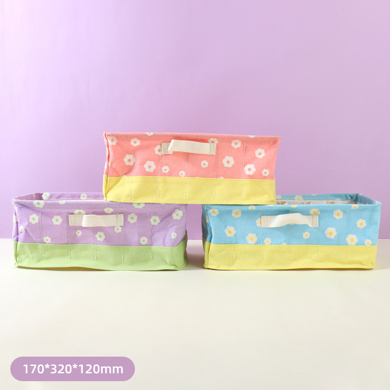 Two-color series 6-lattice Fabric storage (mixed colors)