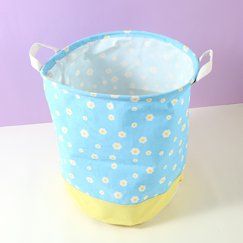 Two-Color Series Large Fabric Storage Bucket