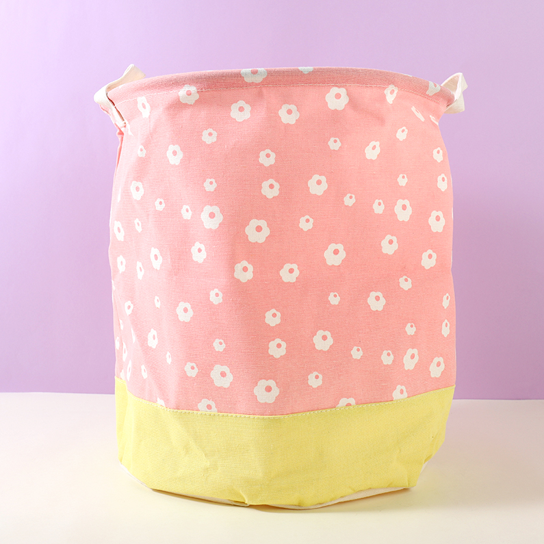 Two-Color Series Large Fabric Storage Bucket