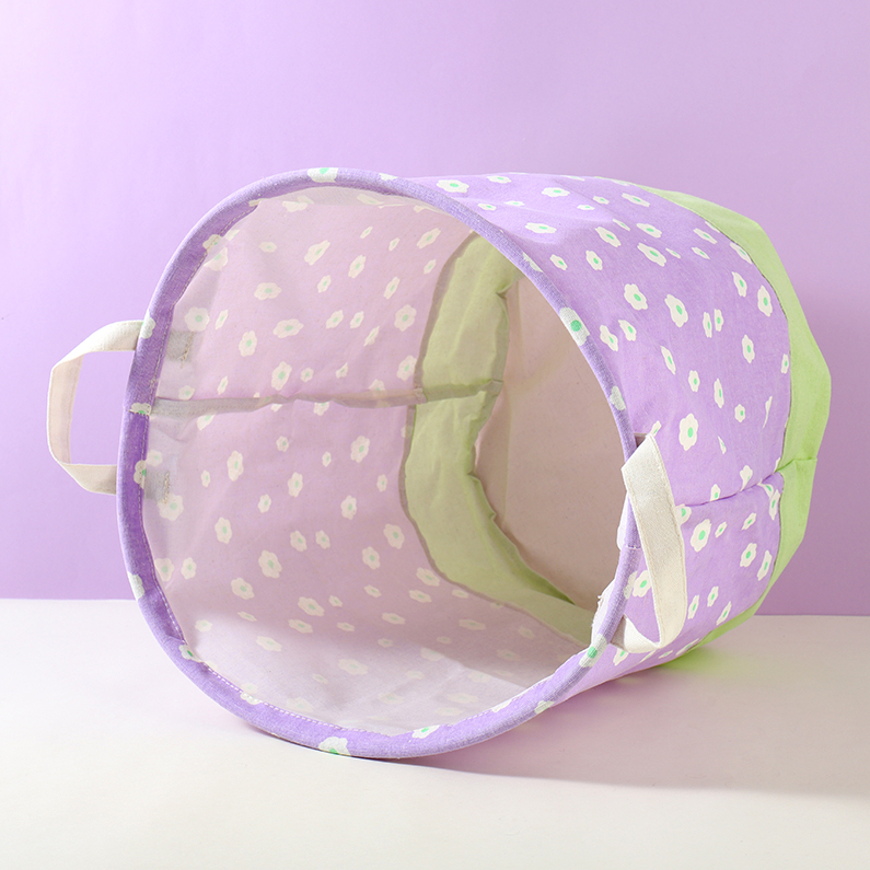 Two-Color Series Large Fabric Storage Bucket