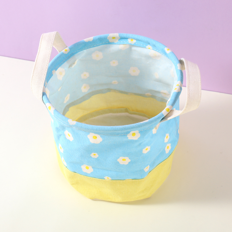 Two-Color Series Small Fabric Storage Bucket