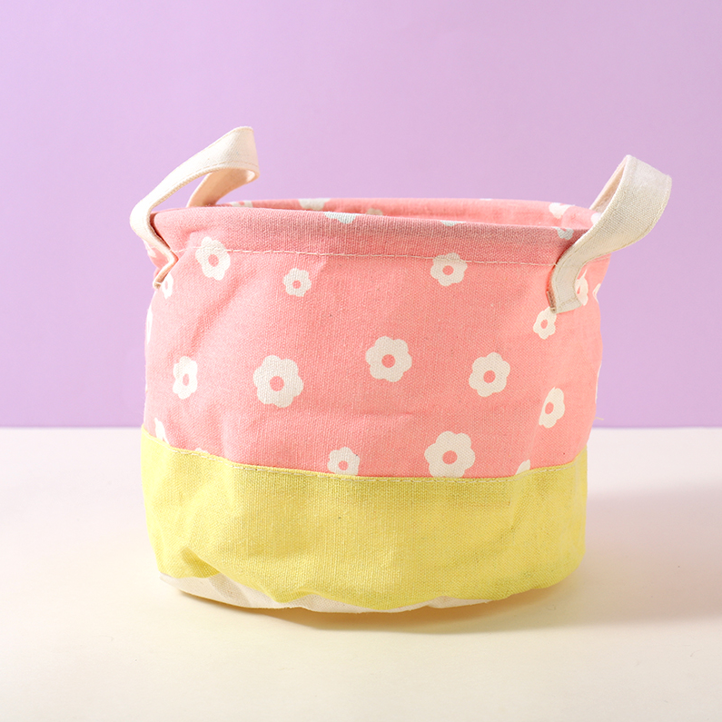 Two-Color Series Small Fabric Storage Bucket