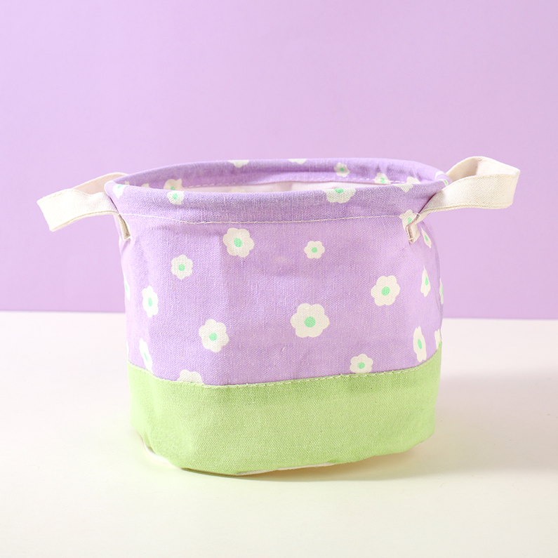 Two-Color Series Small Fabric Storage Bucket