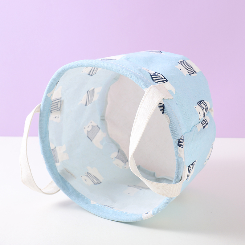 Marine Ear Bear Series Small Fabric Storage Bucket