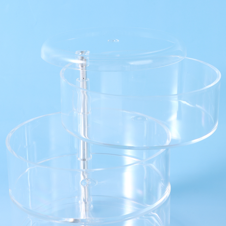 Rotating Jewelry Plastic Storage Box (Clear)