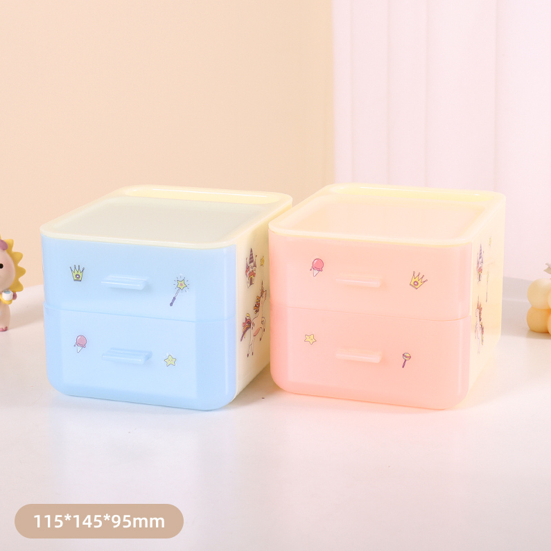 DlY Sticker Drawer Plastic Storage Box