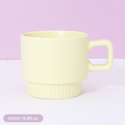 375ML Solid Color Laminated Basic ceramic Cup (yellow)