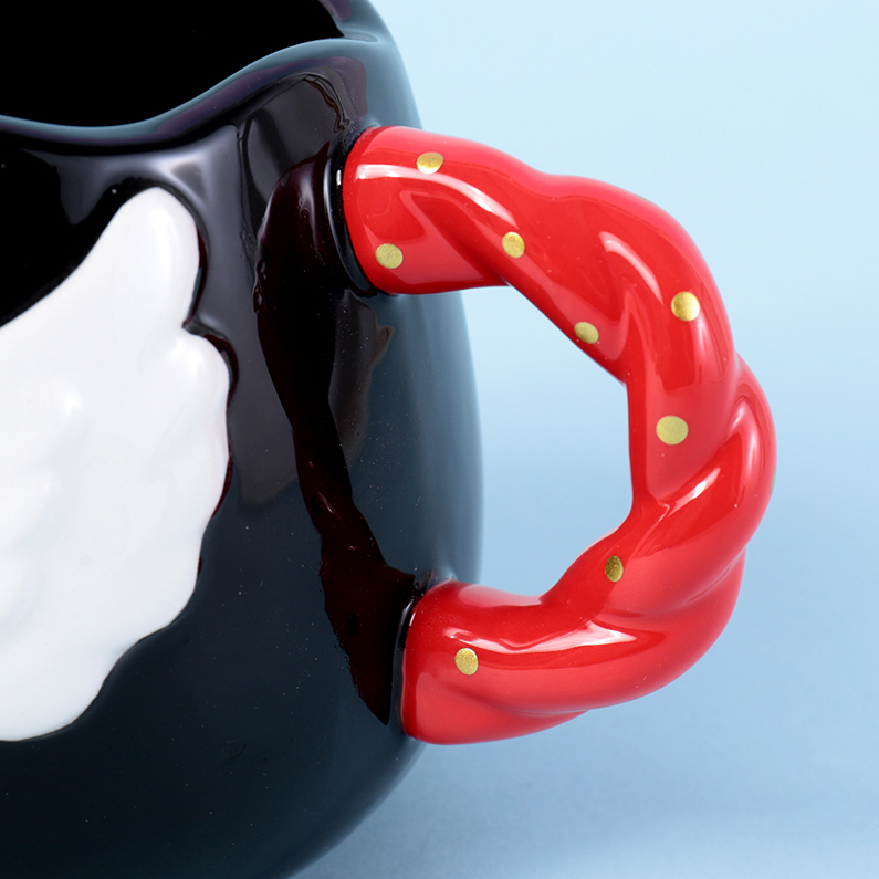 Heart 600ml Angel Heart Ceramic Cup (Black)