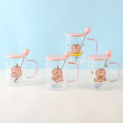 450mL Pink Cat Glass (pink)
