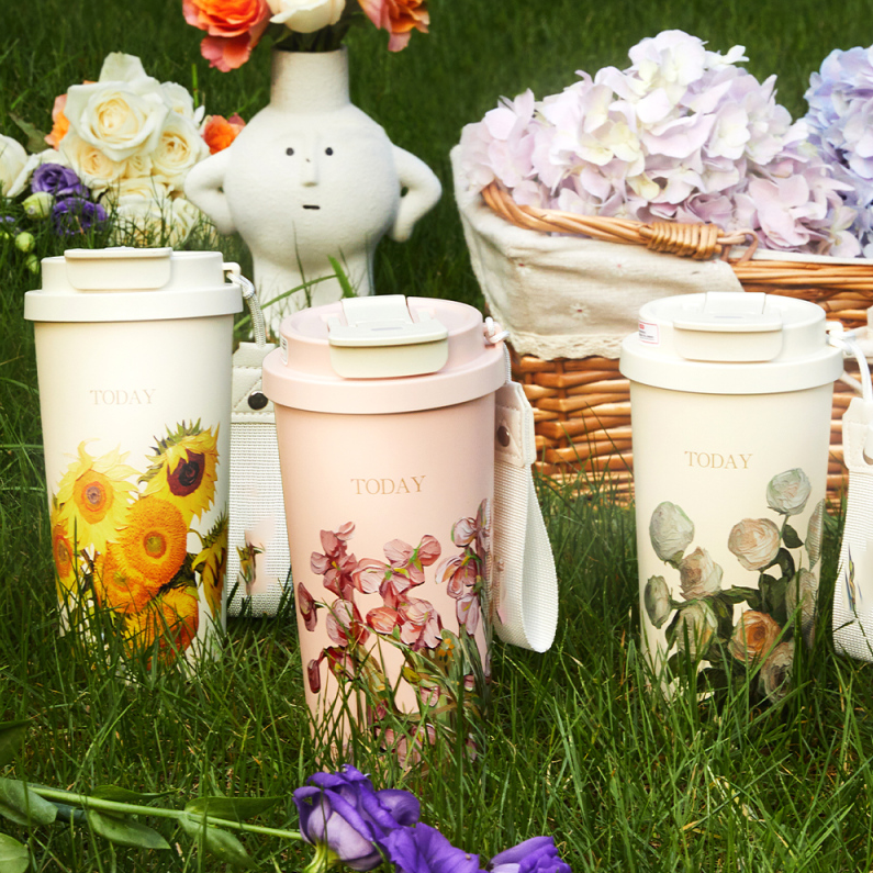 530mL/17.9fl.oz. Impression Garden Thermos Cup