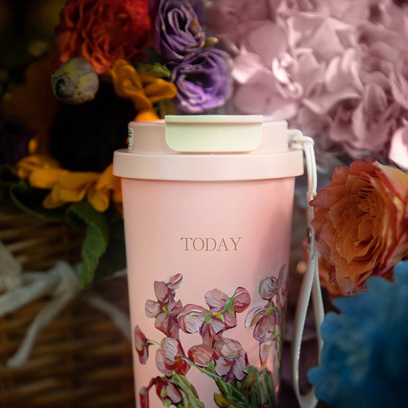 530mL/17.9fl.oz. Impression Garden Thermos Cup