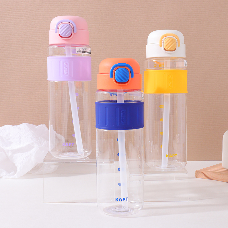 800ml/27.05 fl. oz. Summer Colorful Silicone Sleeve Plastic Cup