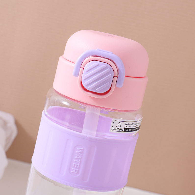 800ml/27.05 fl. oz. Summer Colorful Silicone Sleeve Plastic Cup