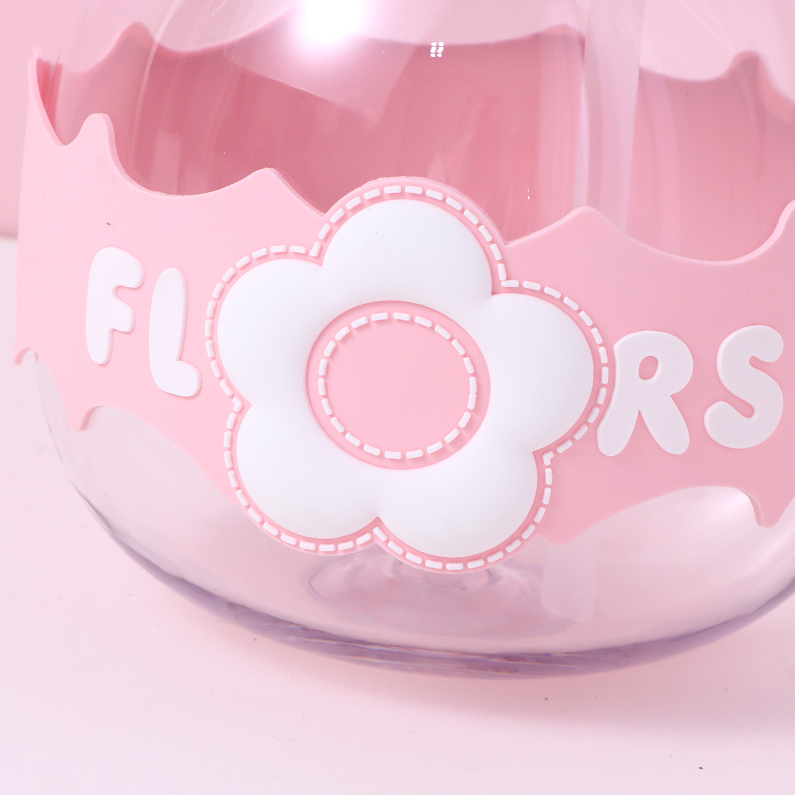 1100ml/37.1fl.oz. Fresh Summer Flower Pot Belly Cup (Pink)