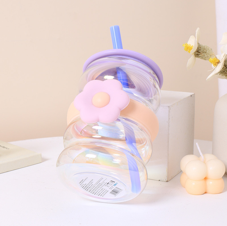 500ml/16.90fl.oz. Ring-Pull Lid Glass Cup