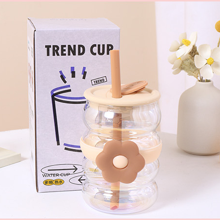 500ml/16.90fl.oz. Ring-Pull Lid Glass Cup