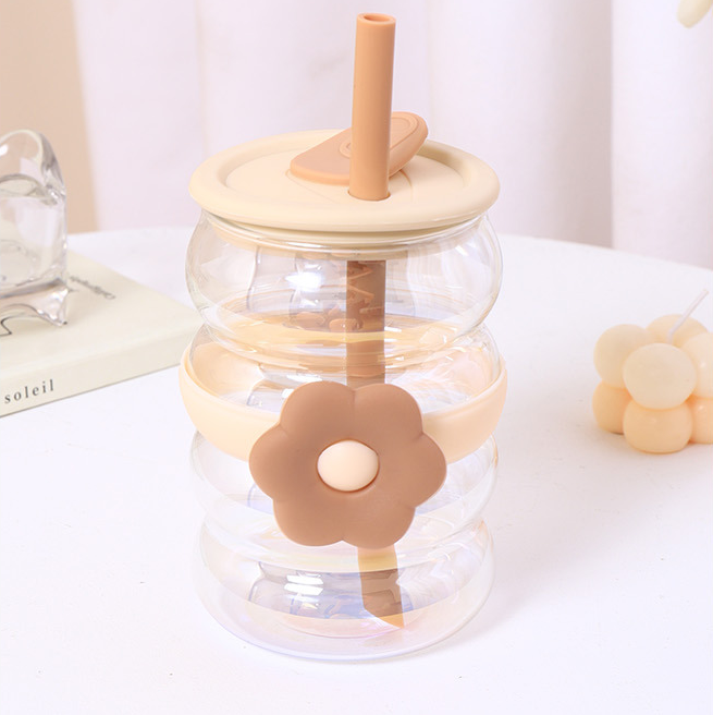 500ml/16.90fl.oz. Ring-Pull Lid Glass Cup