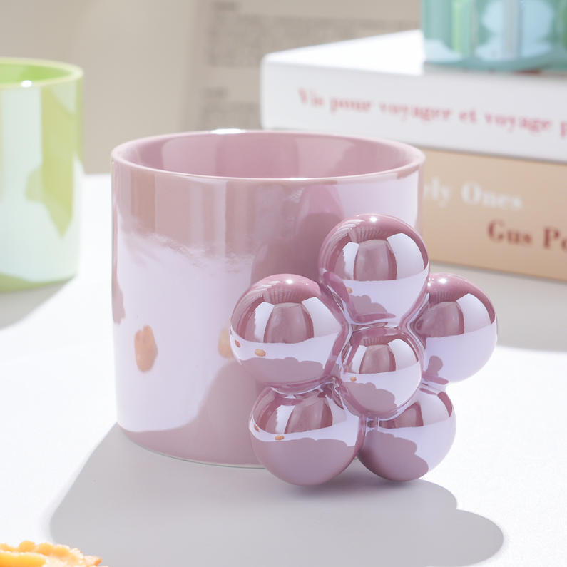 350ml/11.83fl.oz. Flower Handle Creative Ceramic Cup
