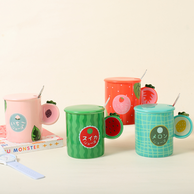 350ml/11.83fl.oz. Fresh Summer Fruit Creative Ceramic Cup
