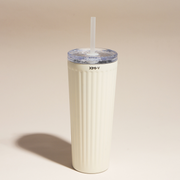 750mL/25.36fl.oz. Simple Vertical Stripes Straw Thermos Cup