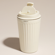 500mL/16.90fl.oz. Simple Vertical Stripes Coffee Thermos Cup