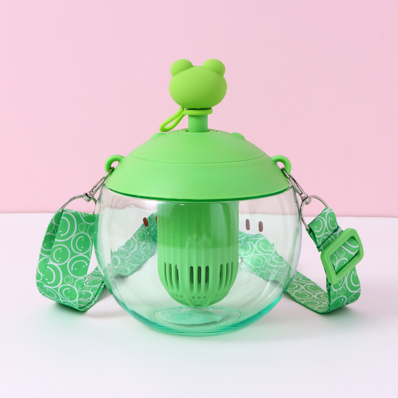 850ml/28.7fl.oz. Cute Frog Pot Belly Cup (Green)