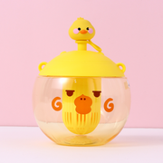 850ml/28.7fl.oz. Cute Duckling Pot Belly Cup (Yellow)