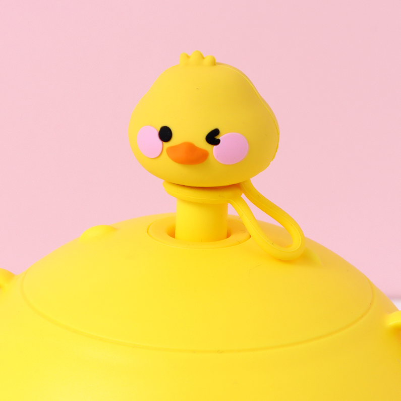 850ml/28.7fl.oz. Cute Duckling Pot Belly Cup (Yellow)